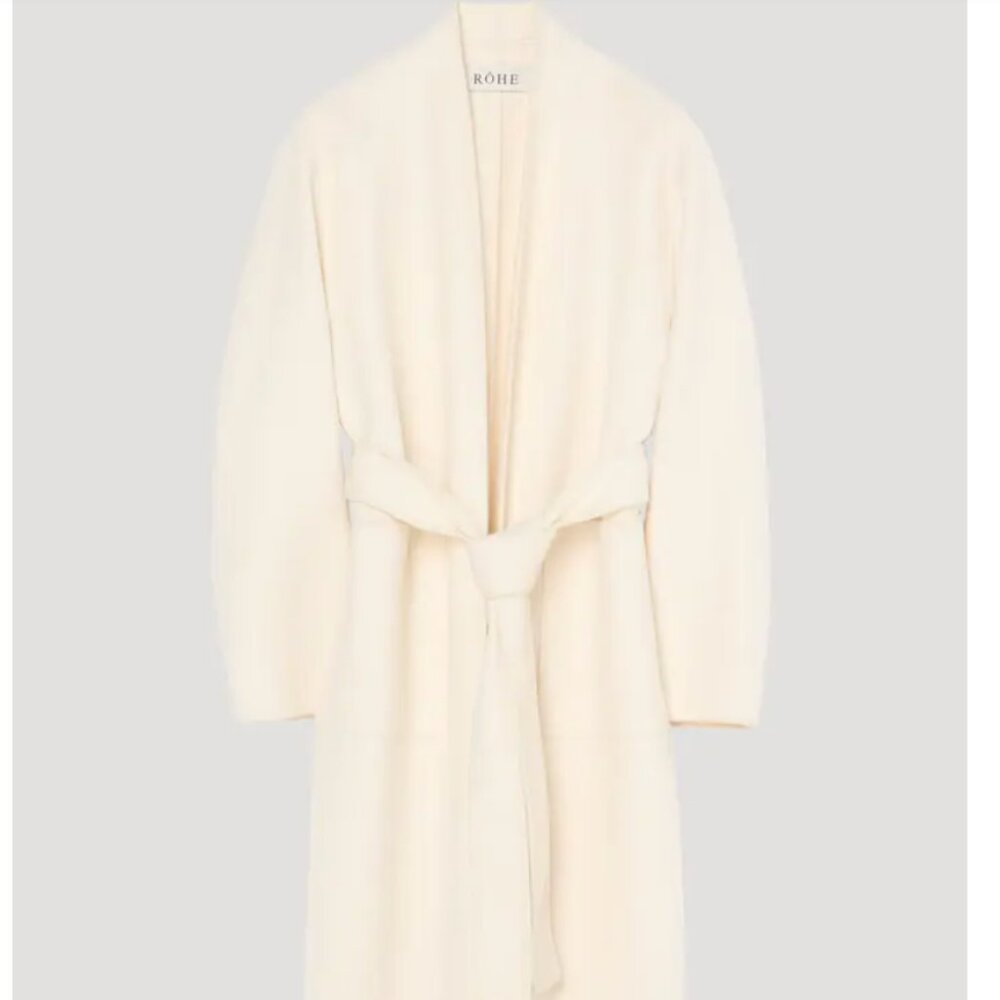 Róhe Double-faced Kimono-inspired Coat Off White, 36 (4)